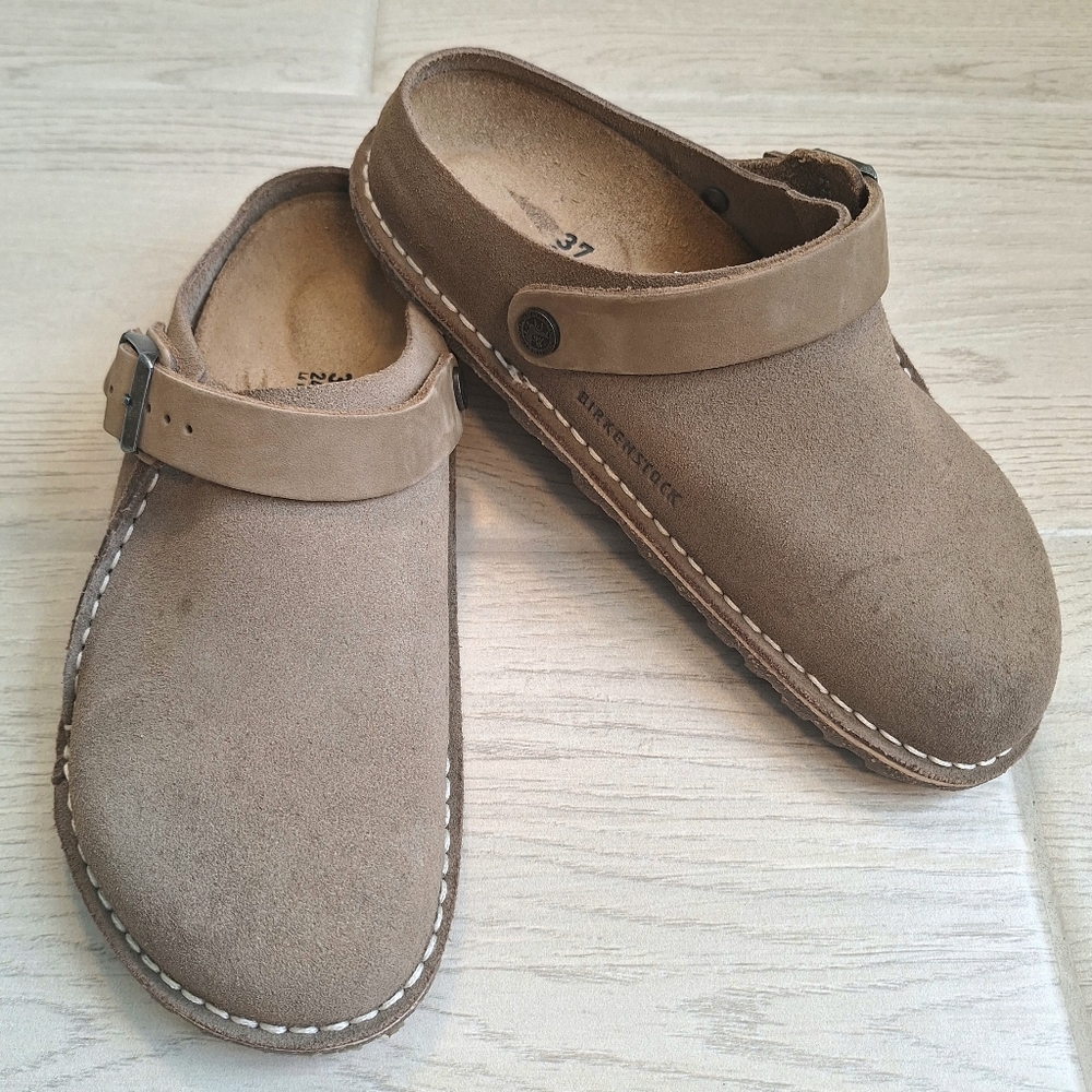 Birkenstock Tan Suede Mules